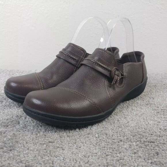 Clarks Collection Womens Size 8.5 Shoes Cheyn Madi Loafers 15807 Leather Brown - Picture 4 of 10